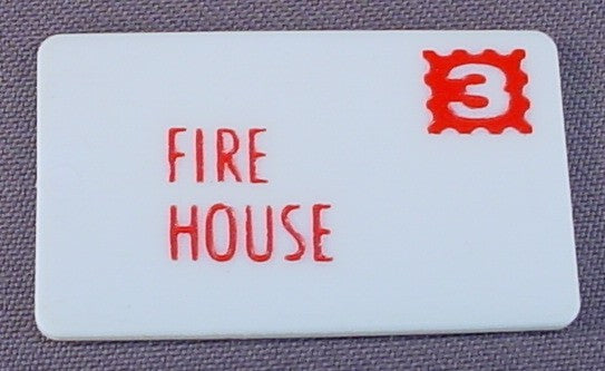 Fisher Price Vintage White Letter Envelope Or Mail, #3 Fire House, 2500 Play Family Main St