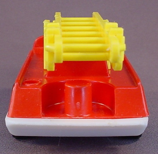 Fisher Price Vintage Red White Fire Truck, 2 Piece Yellow Extension Ladder, 123 124 2350