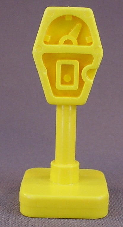 Fisher Price Vintage Yellow Parking Meter On A Post With Square Base, 2500 Main St