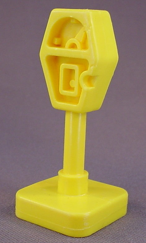 Fisher Price Vintage Yellow Parking Meter On A Post With Square Base, 2500 Main St