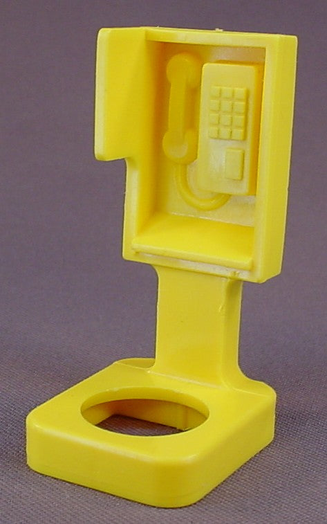 Fisher Price Vintage Yellow Payphone With Square Base, 2500 Play Family Main Street