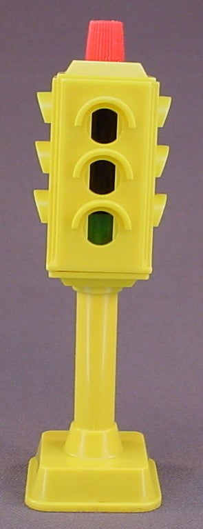 Fisher Price Vintage Yellow Traffic Light Stoplight With Square Base, 2500 Main Street