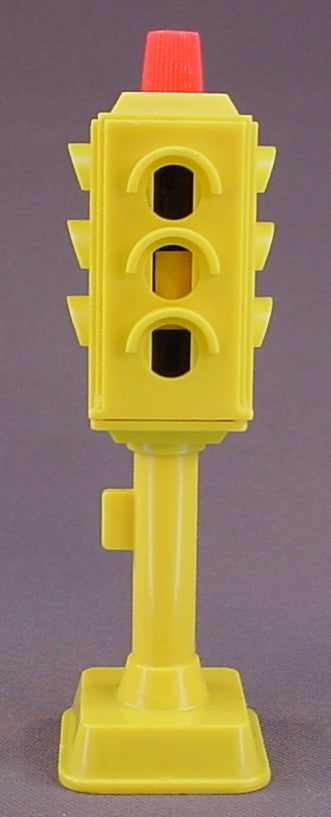 Fisher Price Vintage Yellow Traffic Light Stoplight With Square Base, 2500 Main Street