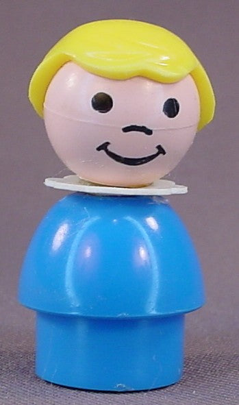 Fisher Price Vintage Girl Wavy Yellow Hair, Blue Body 141 192 677 680 761 916 2357 2453 2526