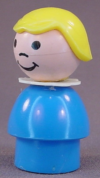 Fisher Price Vintage Girl Wavy Yellow Hair, Blue Body 141 192 677 680 761 916 2357 2453 2526