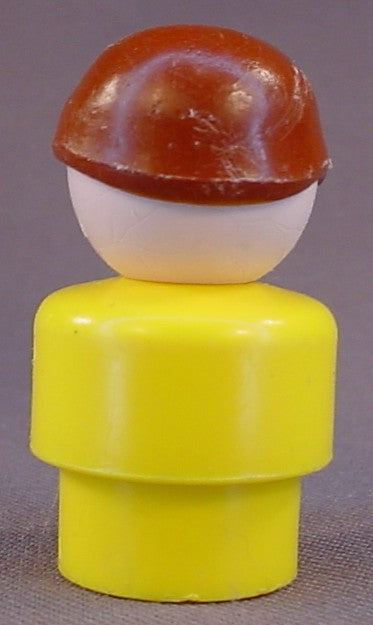 Fisher Price Vintage Boy Wavy Brown Sculpted Hair, Yellow Body, 2357 2455 2502 2551 2552 2582