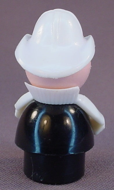 Fisher Price Vintage Fireman With A White Helmet, Black Body, 123 124 346 396 928 2350 2351
