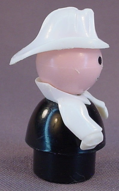 Fisher Price Vintage Fireman With A White Helmet, Black Body, 123 124 346 396 928 2350 2351