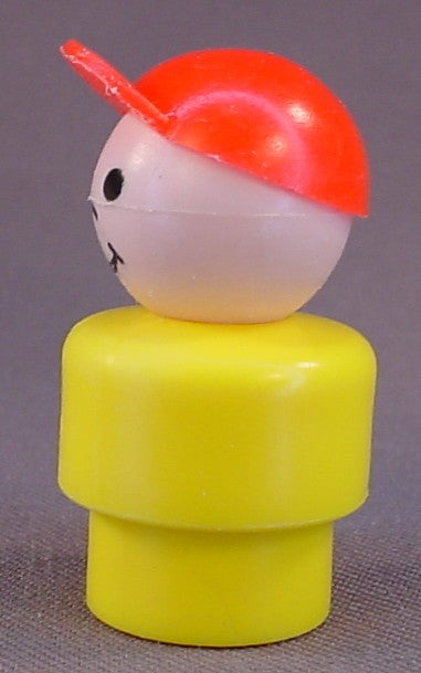 Fisher Price Vintage Boy With Front Facing Hat, Yellow Body, 192 656 916 2504 2550