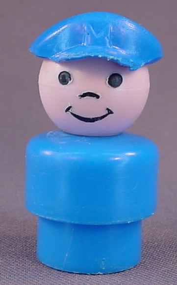 Fisher Price Vintage Pilot Mailman With Blue Hat, Blue Body, 141 933, Zoo, Jetport