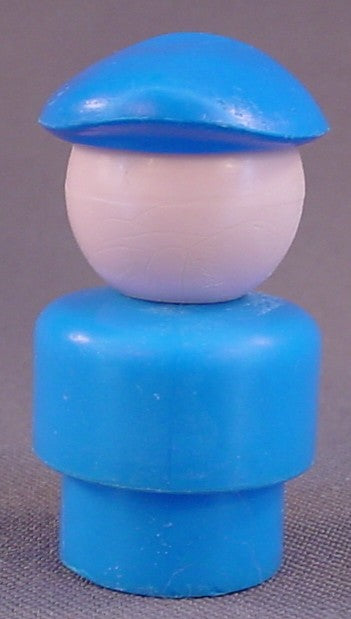 Fisher Price Vintage Pilot Mailman With Blue Hat, Blue Body, 141 933, Zoo, Jetport