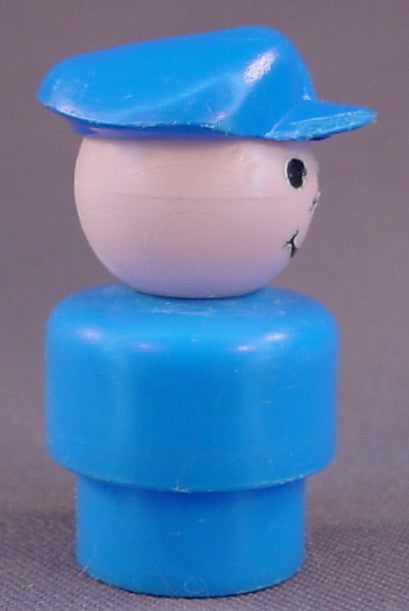 Fisher Price Vintage Pilot Mailman With Blue Hat, Blue Body, 141 933, Zoo, Jetport