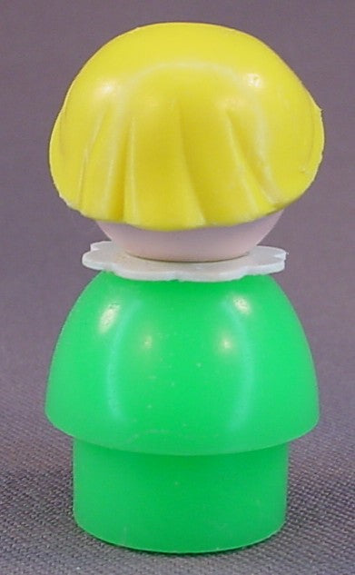 Fisher Price Vintage Girl With Yellow Hair And Green Body, 2500 2501 2525 2582, 2500
