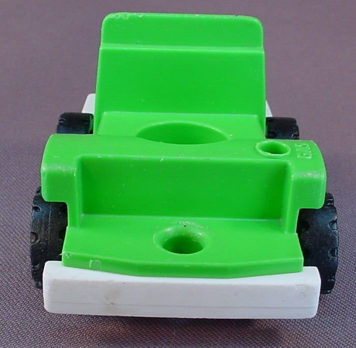 Fisher Price Vintage Green Single Seat Semi Truck Tractor With White Base, 1981-1984