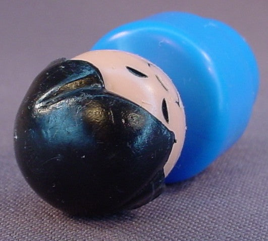Fisher Price Vintage Boy With Asian Eyes, Full Head Of Molded Black Hair, Blue Body, 2504