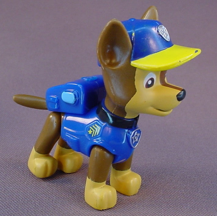 Paw Patrol Chase The Police Officer Dog Figure, Paw Patrol Ultimate Rescue, PVC & Hard Plastic, The Head Legs & Tail Move, Police Cruiser Line, Ultimate Rescue Mini Vehicles, 2018 Spin Master, Spinmaster