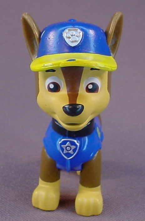 Paw Patrol Chase The Police Officer Dog Figure, Paw Patrol Ultimate Rescue, PVC & Hard Plastic, The Head Legs & Tail Move, Police Cruiser Line, Ultimate Rescue Mini Vehicles, 2018 Spin Master, Spinmaster