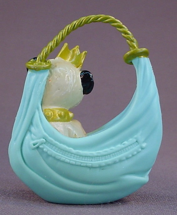 Barbie My Scene Light Blue Purse Or Tote With A Pug Dog Wearing A Crown, Fab Faces, Fashion Fever, My Scene Barbie