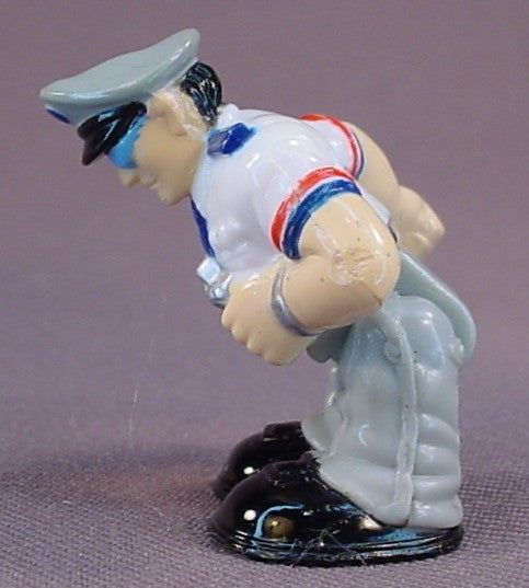 Fisher Price Geotrax Policeman Figure, 2 Inches Tall, Geo Air Flyin' Airport Police Officer, #N0142, Bends At The Waist, 2007 Fisher Price Mattel