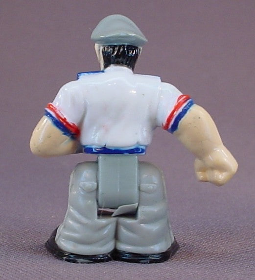 Fisher Price Geotrax Policeman Figure, 2 Inches Tall, Geo Air Flyin' Airport Police Officer, #N0142, Bends At The Waist, 2007 Fisher Price Mattel
