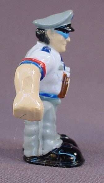 Fisher Price Geotrax Policeman Figure, 2 Inches Tall, Geo Air Flyin' Airport Police Officer, #N0142, Bends At The Waist, 2007 Fisher Price Mattel