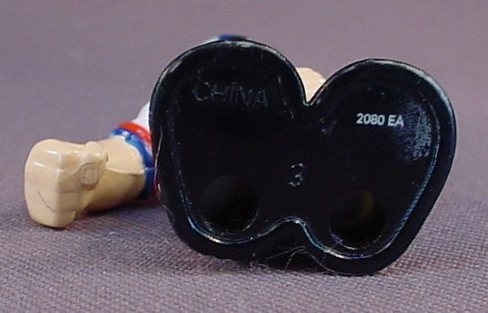 Fisher Price Geotrax Policeman Figure, 2 Inches Tall, Geo Air Flyin' Airport Police Officer, #N0142, Bends At The Waist, 2007 Fisher Price Mattel