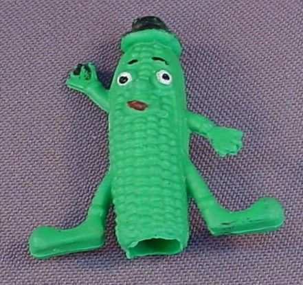 Munch Bunch Green Corn Pencil Topper, 1 3/4 Inches Tall, Vegetable Gang, 1970's, Vintage