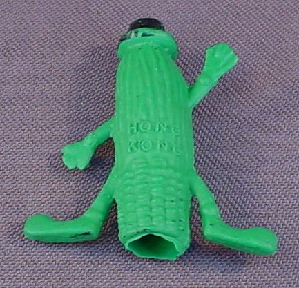 Munch Bunch Green Corn Pencil Topper, 1 3/4 Inches Tall, Vegetable Gang, 1970's, Vintage