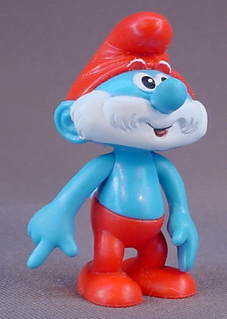 Papa Smurf Figure, The Arms & Head Move, Peyo, 2008 Jakks Pacific, Smurfs