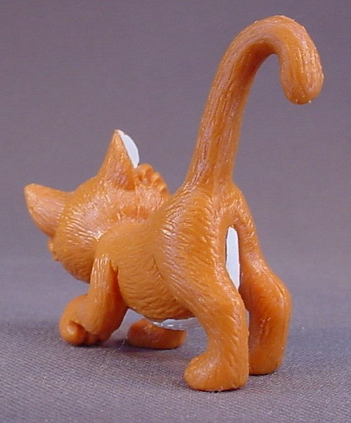 Sneaky Azrael Cat PVC Figure, Gargamel's Pet, Unpainted Variation, No Nick In The Right Ear, Light Orange, #20411, 1992 Peyo Schleich, Germany, Smurfs, Vintage, Figurine