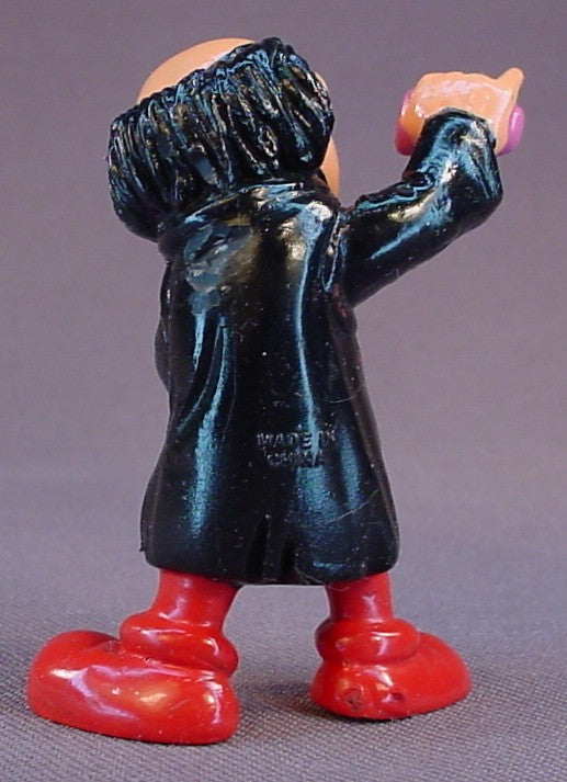 Gargamel With Lab Bottles PVC Figure, Pink Bottle Variation, Super Smurfs Series, #40211, 1982 Peyo Schleich, Germany, Villain, Smurfs, Vintage, Figurine