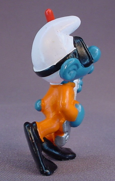 Frogman Smurf With A Snorkel & Spear Gun PVC Figure, #20120, 1980 Peyo Bully, West Germany, Smurfs, Vintage, Figurine