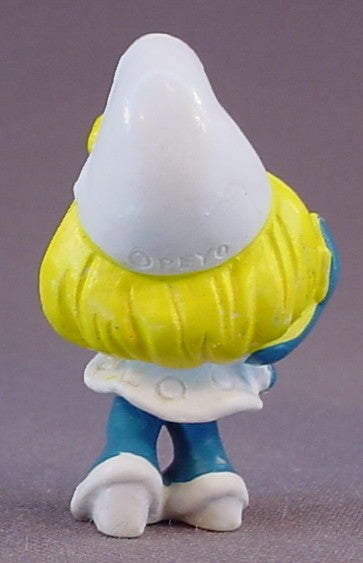 Smurfette With Her Hand In Her Hair PVC Figure, 1979 Peyo Bully, Smurfs, Vintage, Figurine
