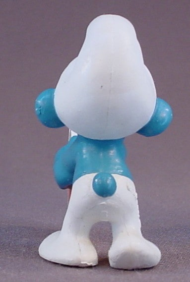 Have A Heart For Kids Promotional PVC Figure, #20125, 1979 Peyo, Smurfs, Vintage, Figurine, Mustard Yellow Dot