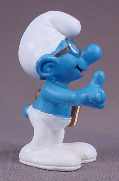 Brainy Smurf PVC Figure From The Smurfs Movie Series, #20734, 2011 Peyo Schleich, Made In Germany, Smurfs, Vintage, Figurine