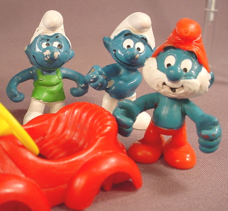 Lot Of 12 Vintage Smurf PVC Figures, They Are All Missing Their Removable Parts Or Accessories, Peyo Schleich, West Germany, Smurfs, Vintage, Figurine