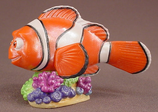 Disney Finding Nemo The Clown Fish Swimming Over Some Coral PVC Figure, 3 Inches Long, Disney Pixar