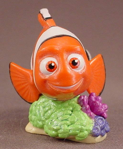 Disney Finding Nemo The Clown Fish Swimming Over Some Coral PVC Figure, 3 Inches Long, Disney Pixar