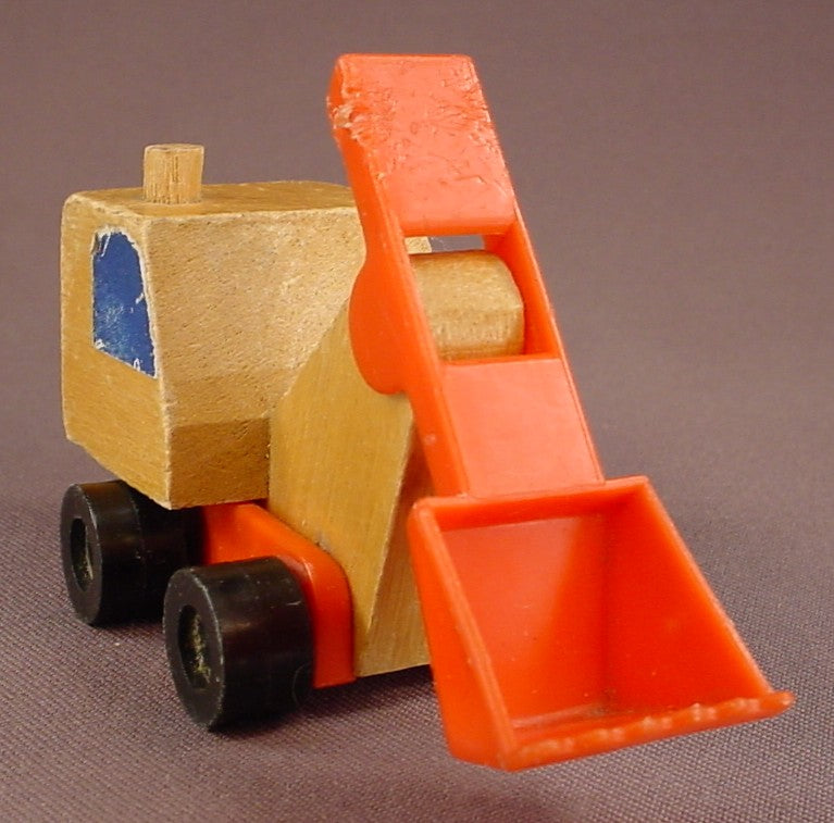 Mattel Wooden Putt Putt Train Excavator Or Digger Toy, 1971 Mattel, Korea, Wood, Putt-Putt