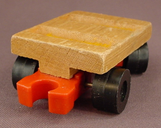 Mattel Wooden Putt Putt Train Flat Bed Car Toy, 1972 Mattel, Korea, Wood, Putt-Putt