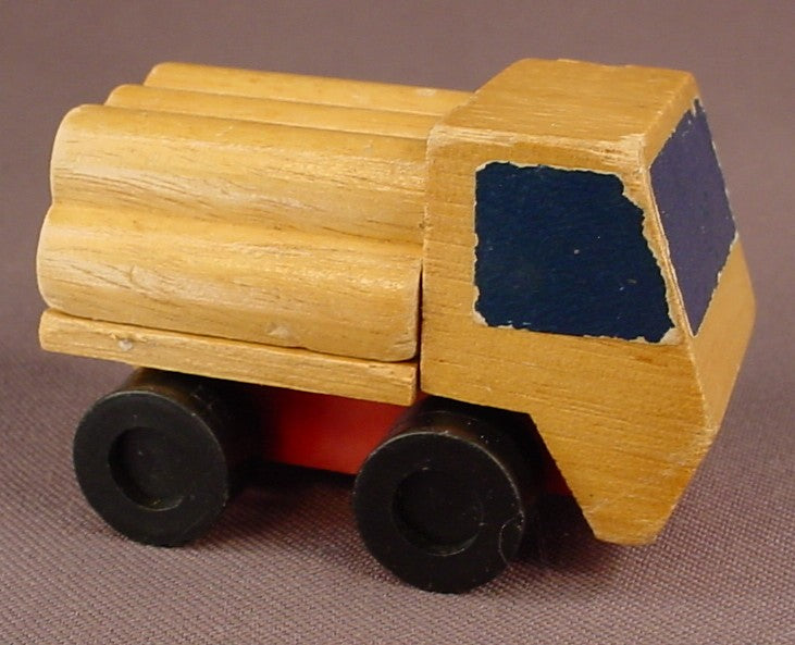 Mattel Wooden Putt Putt Train Truck With A Load Of Logs That Can Be Dumped Off The Back, 1971 Mattel, Korea, Wood, Putt-Putt