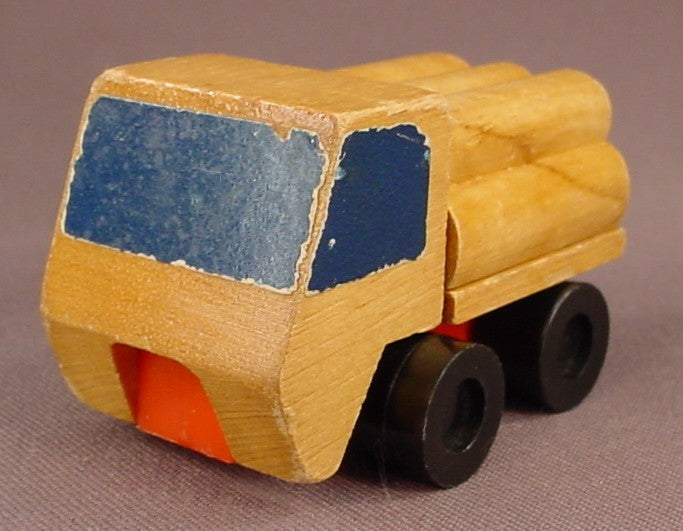 Mattel Wooden Putt Putt Train Truck With A Load Of Logs That Can Be Dumped Off The Back, 1971 Mattel, Korea, Wood, Putt-Putt