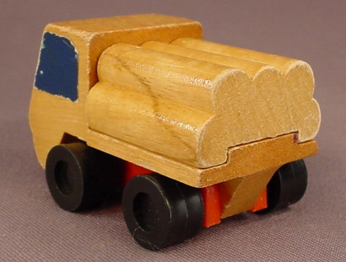 Mattel Wooden Putt Putt Train Truck With A Load Of Logs That Can Be Dumped Off The Back, 1971 Mattel, Korea, Wood, Putt-Putt