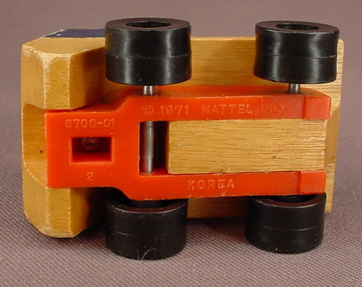 Mattel Wooden Putt Putt Train Truck With A Load Of Logs That Can Be Dumped Off The Back, 1971 Mattel, Korea, Wood, Putt-Putt
