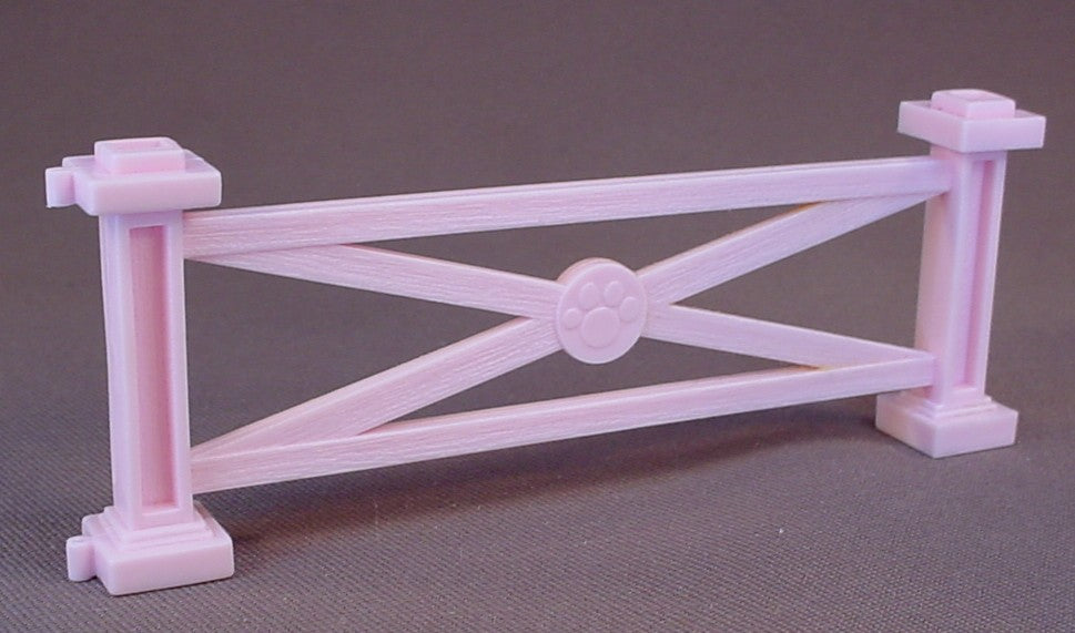 Littlest Pet Shop Vintage Pink Rail Fence From A Playful Ponies Shy Shetlands Set, 1993 Kenner