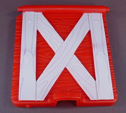 Fisher Price Replacement Red & White Door For A 77746/77973 Little People Animal Sounds Farm Barn, 2001-2002, LP