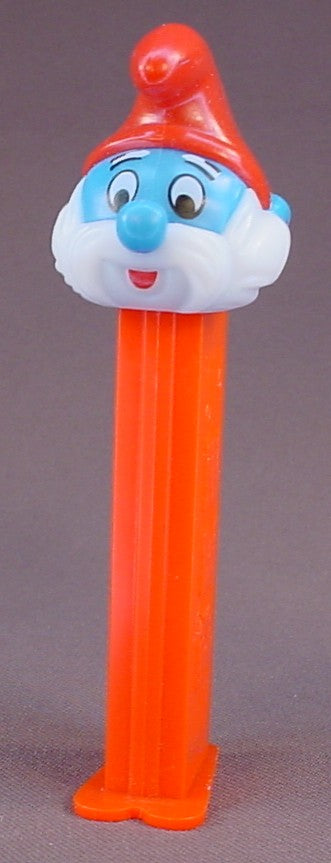 Pez Smurfs Papa Smurf, Red Stem, Pez Candy Dispenser