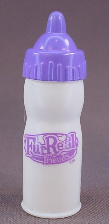 Furreal Friends Purple & White Baby Bottle, Newborn Kitten, 2 5/8 Inches Tall, Fur Real, 2004 Tiger