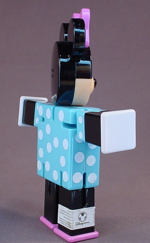 Disney Minnie Mouse Toy Figure With Square & Rectangular Body Parts That Can Be Moved Into Multiple Different Positions, 5 1/4 Inches Tall, Disney Store