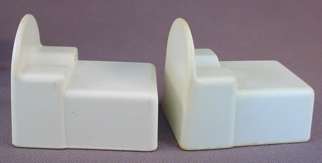 Tree Tots Treehouse Lot Of 7 Pieces Of Furniture, 1975 Kenner, G.M.F.G.I., Vintage, General Mills Food Group, 3 White Chairs, 2 White Beds, 2 Yellow Chairs, Tree House, GMFGI